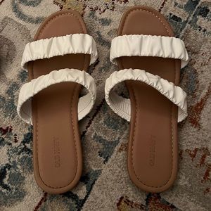Old navy, white sandals. 7.5